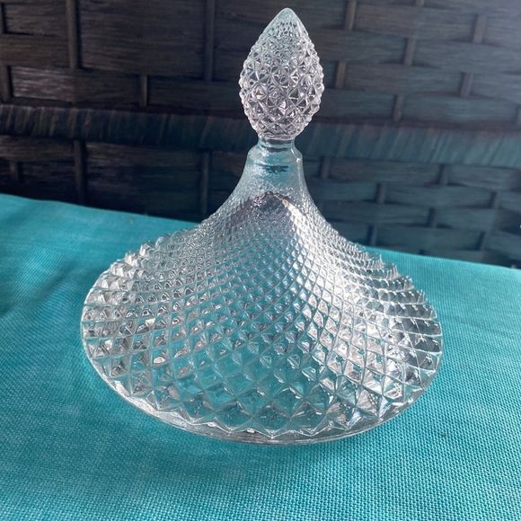 Vintage Cut Class Vase Urn With Lid - Picture 9 of 14